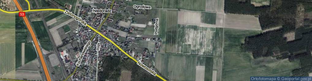 Zdjęcie satelitarne Podgórna ul.