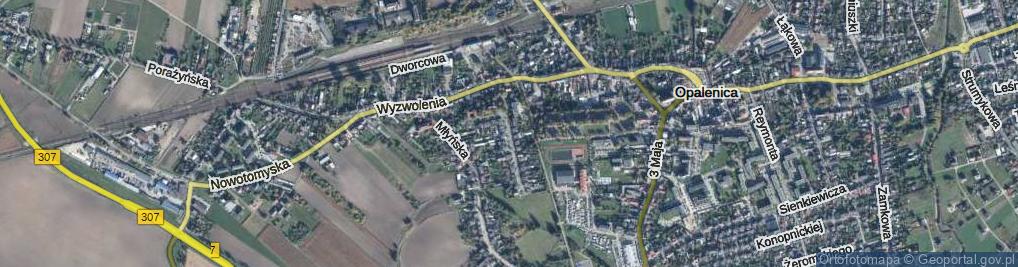 Zdjęcie satelitarne Powstańców Wielkopolskich ul.