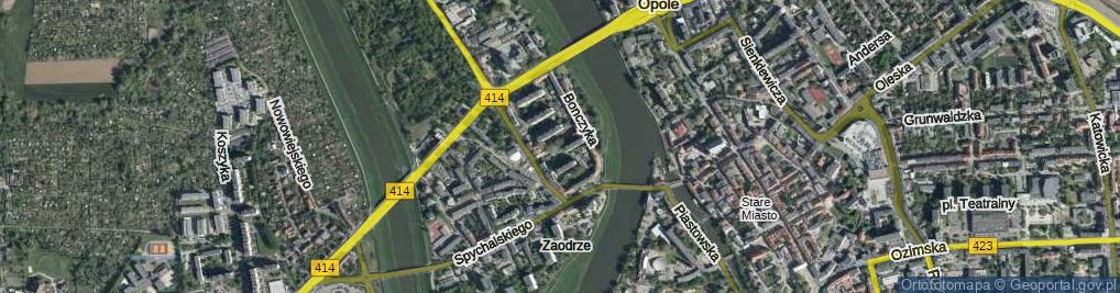 Zdjęcie satelitarne Polskiego Czerwonego Krzyża ul.