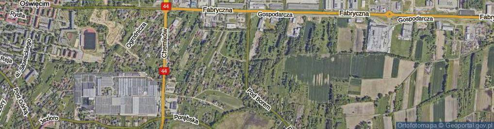 Zdjęcie satelitarne Pod Borem ul.