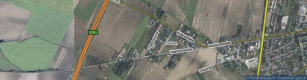 Zdjęcie satelitarne Poprzeczna ul.