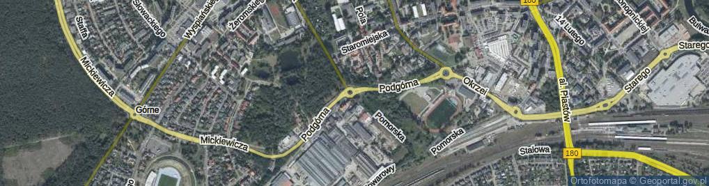 Zdjęcie satelitarne Podgórna ul.