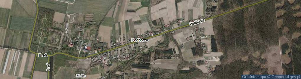 Zdjęcie satelitarne Podborze ul.