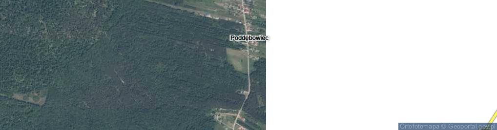 Zdjęcie satelitarne Poddębowiec ul.