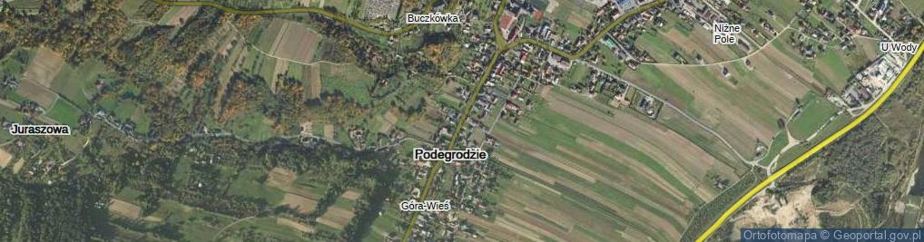 Zdjęcie satelitarne Podegrodzie ul.