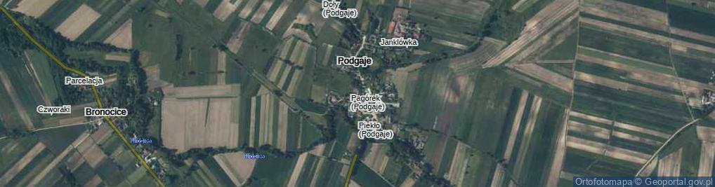 Zdjęcie satelitarne Podgaje ul.