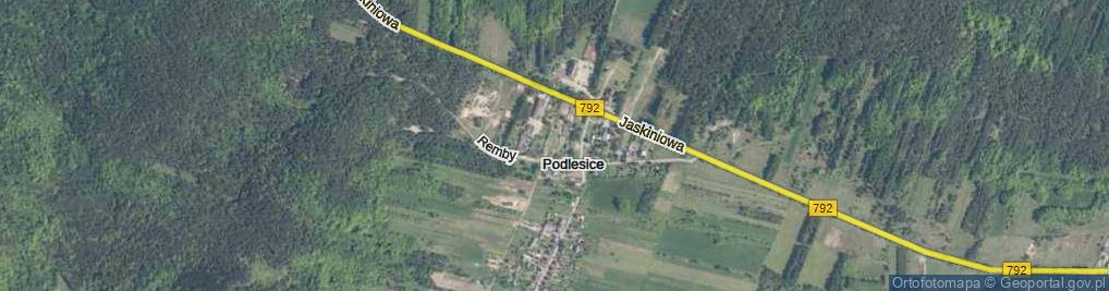 Zdjęcie satelitarne Podlesice ul.