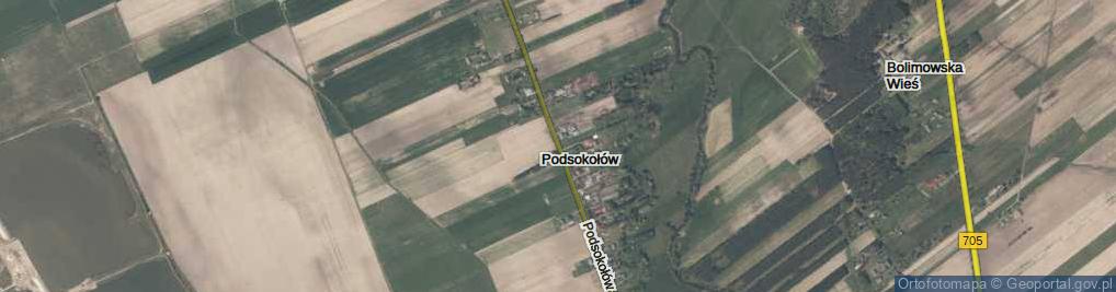 Zdjęcie satelitarne Podsokołów ul.