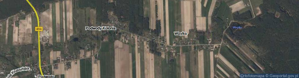 Zdjęcie satelitarne Podwody-Kolonia ul.