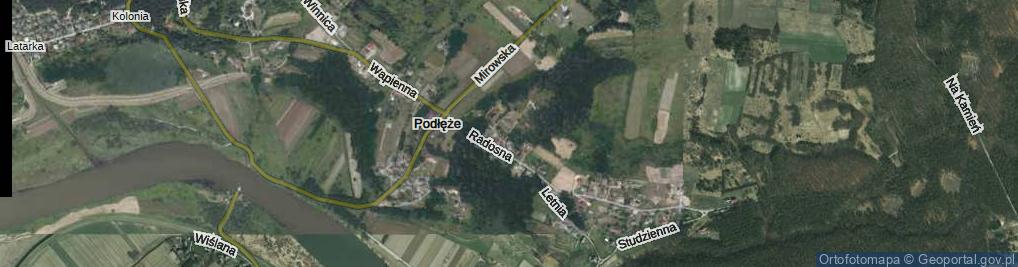 Zdjęcie satelitarne Pod Skałą ul.