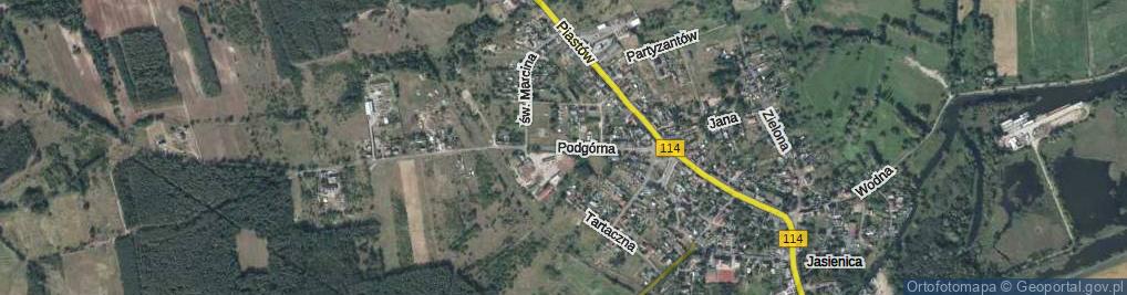 Zdjęcie satelitarne Podgórna ul.