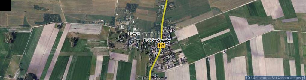 Zdjęcie satelitarne Polków-Sagały ul.