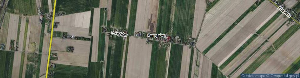 Zdjęcie satelitarne Pomyków ul.
