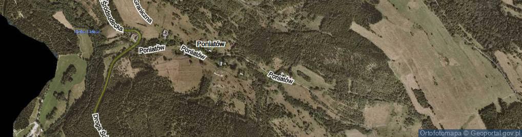 Zdjęcie satelitarne Poniatów ul.