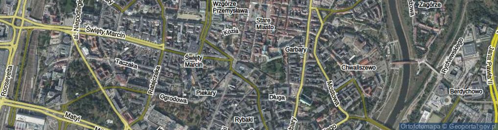 Zdjęcie satelitarne Podgórna ul.