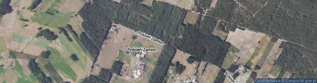 Zdjęcie satelitarne Poścień-Zamion ul.