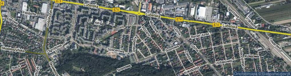 Zdjęcie satelitarne Pogodna ul.