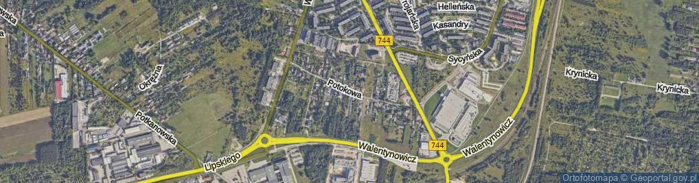 Zdjęcie satelitarne Potokowa ul.