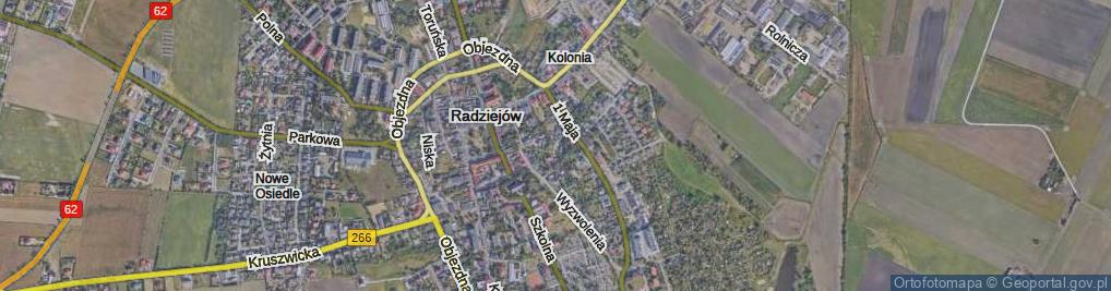 Zdjęcie satelitarne Podgórna ul.