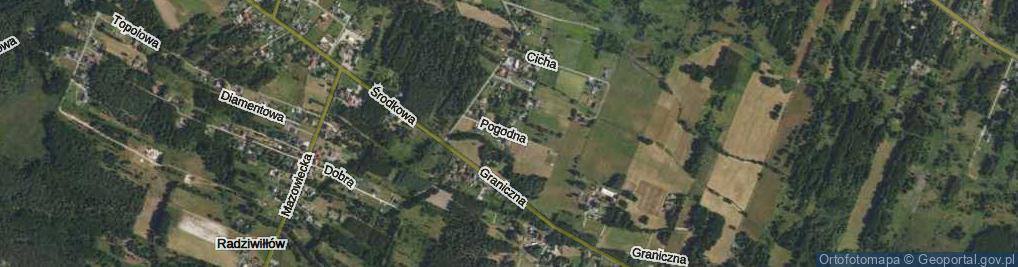 Zdjęcie satelitarne Pogodna ul.