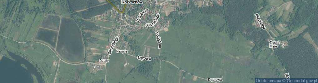 Zdjęcie satelitarne Podgórna ul.
