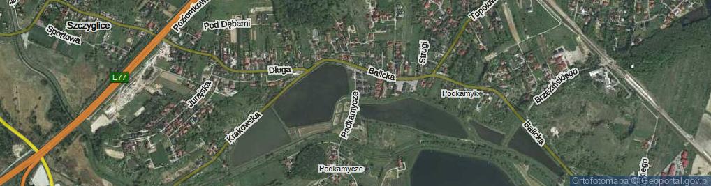 Zdjęcie satelitarne Podkamycze ul.