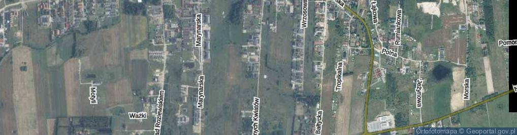 Zdjęcie satelitarne Polnych Kwiatów ul.