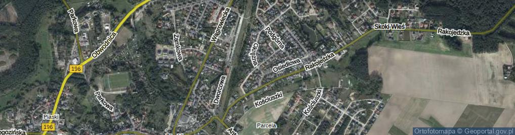 Zdjęcie satelitarne Poprzeczna ul.