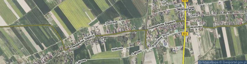 Zdjęcie satelitarne Powstańców Śląskich ul.