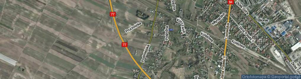 Zdjęcie satelitarne Podmiejska ul.