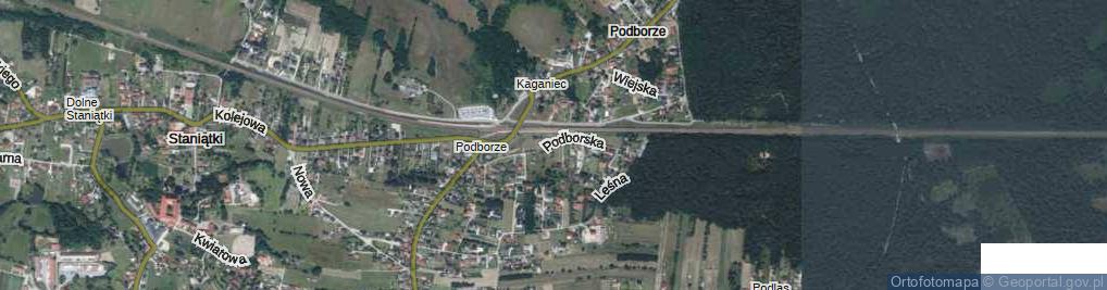 Zdjęcie satelitarne Podborska ul.