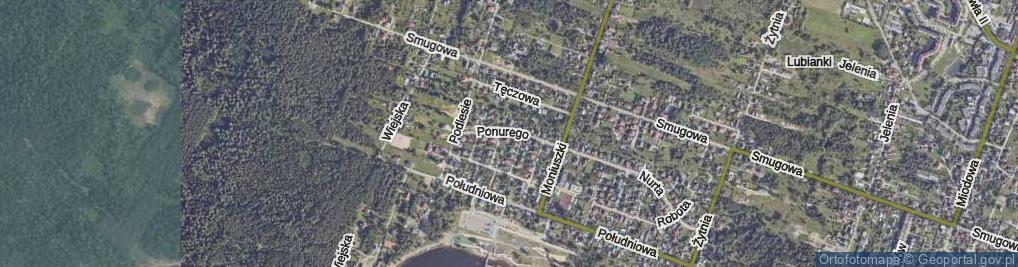 Zdjęcie satelitarne Ponurego, mjr. ul.