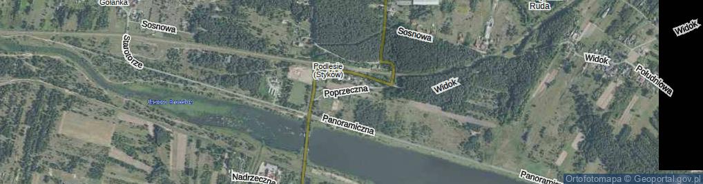 Zdjęcie satelitarne Poprzeczna ul.