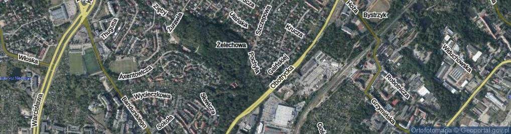 Zdjęcie satelitarne Pochyła ul.