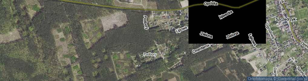 Zdjęcie satelitarne Podbory ul.