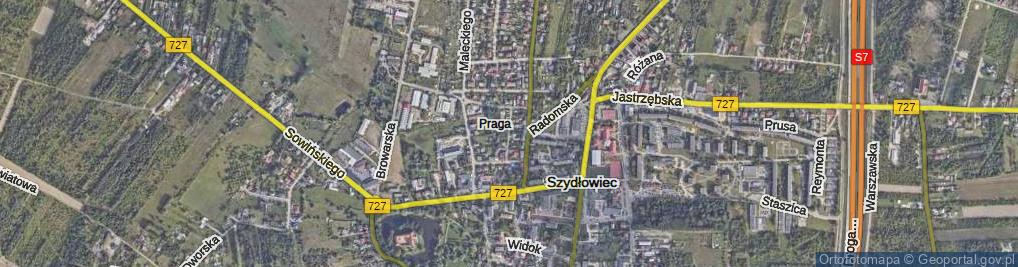 Zdjęcie satelitarne Poprzeczna ul.