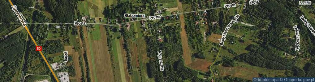 Zdjęcie satelitarne Poprzeczna ul.