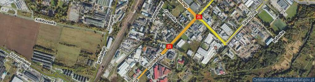Zdjęcie satelitarne Poprzeczna ul.
