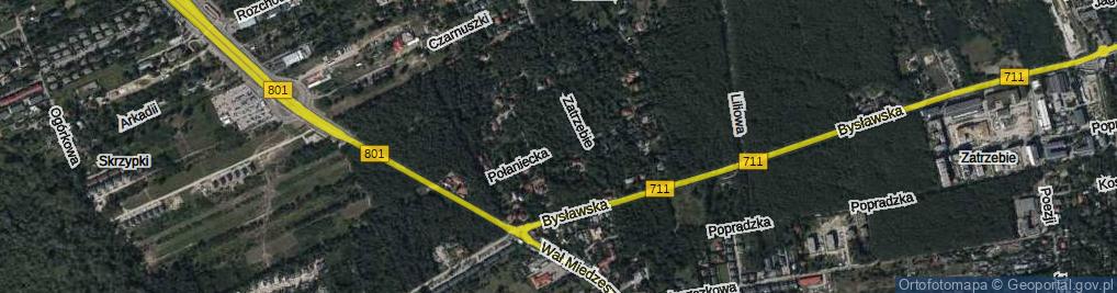 Zdjęcie satelitarne Połaniecka ul.