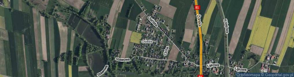 Zdjęcie satelitarne Poprzeczna ul.