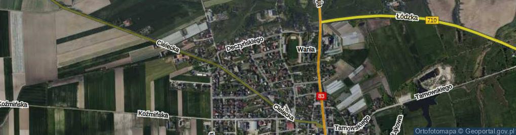 Zdjęcie satelitarne Powstania Listopadowego ul.