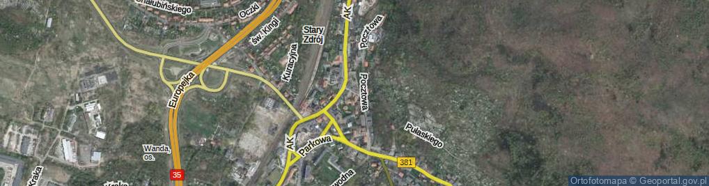 Zdjęcie satelitarne Poprzeczna ul.