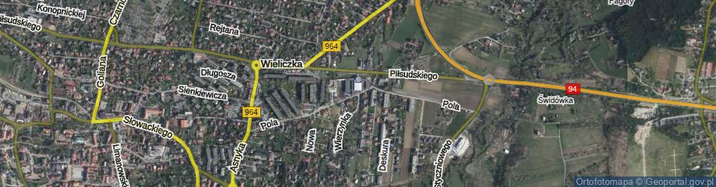 Zdjęcie satelitarne Pola Wincentego ul.