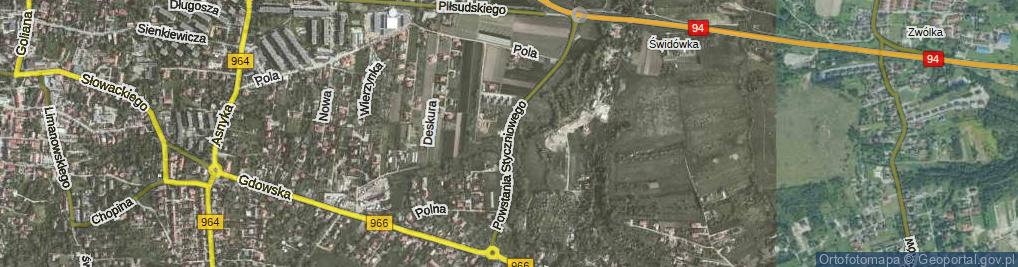 Zdjęcie satelitarne Powstania Styczniowego ul.