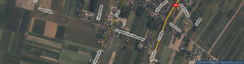 Zdjęcie satelitarne Powstańców Warszawy ul.