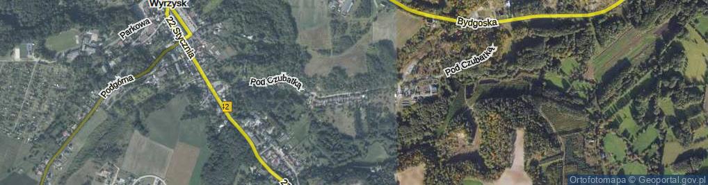 Zdjęcie satelitarne Pod Czubatką ul.