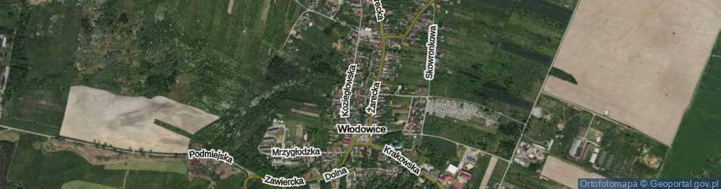 Zdjęcie satelitarne Poprzeczna ul.