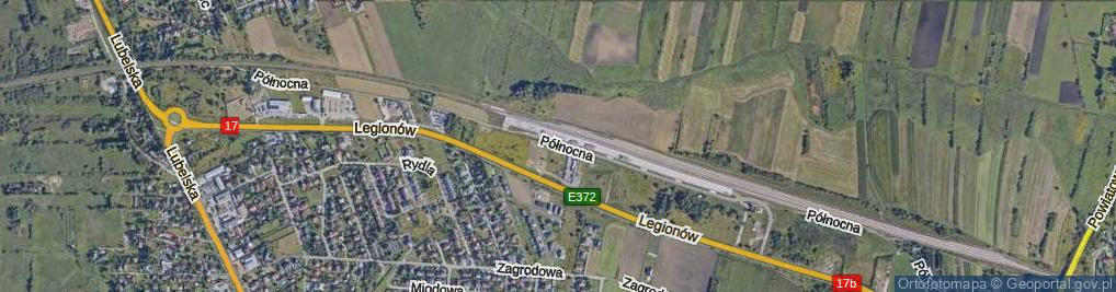 Zdjęcie satelitarne Północna ul.