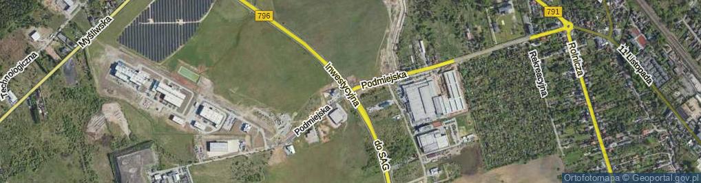 Zdjęcie satelitarne Podmiejska ul.