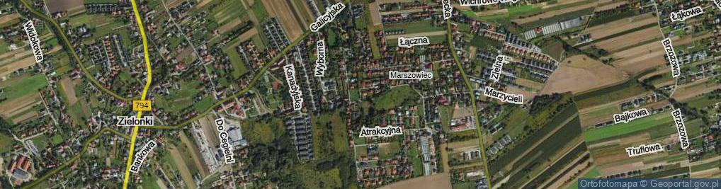 Zdjęcie satelitarne Pod Topolami ul.